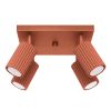 Plafonnier Aluminium Ocre Rouge GU10 4 Karbon