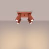 Plafonnier Aluminium Ocre Rouge GU10 4 Karbon