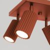 Plafonnier Aluminium Ocre Rouge GU10 4 Karbon