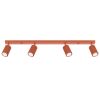 Plafonnier Aluminium Ocre Rouge GU10 4 Karbon Line