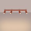 Plafonnier Aluminium Ocre Rouge GU10 4 Karbon Line