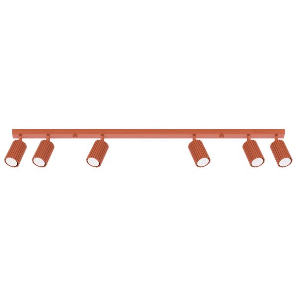 Plafonnier Aluminium Ocre Rouge GU10 6 Karbon