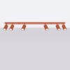 Plafonnier Aluminium Ocre Rouge GU10 6 Karbon