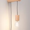Applique Bois Bois Naturel/Blanc/Noir E27 1 Nimbi