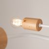 Lustre Acier Blanc/Bois Naturel E27 8 Timbo