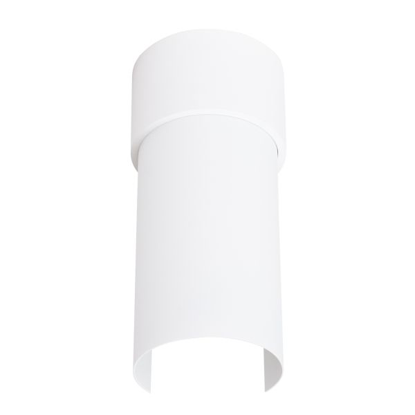 Plafonnier Acier Blanc E27 1 Flash