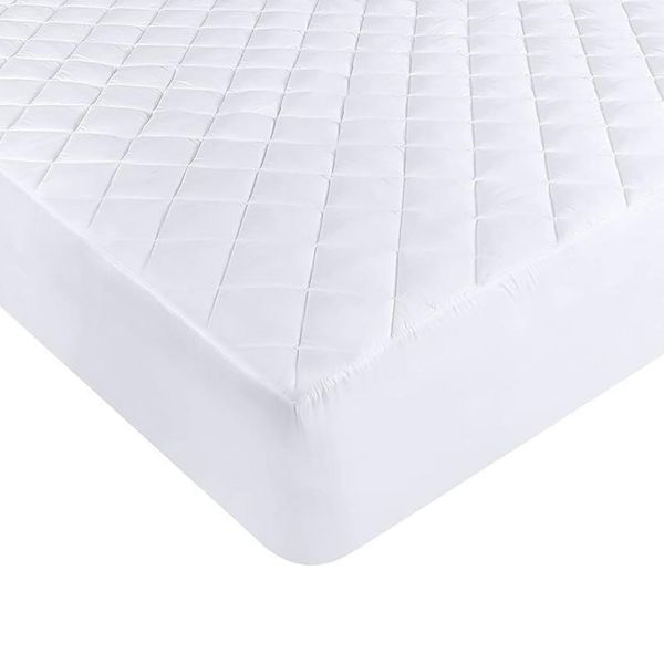 Protège matelas 140x190 cm Polyester Matelasse – Imperméable – Respirant Blanc