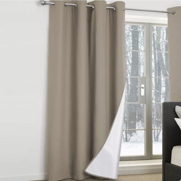 Rideau doublure thermique 135x260 cm Polyester Lin