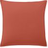 Taie d'oreiller 65x65 cm Percale de Coton Lavé Terre De Sienne