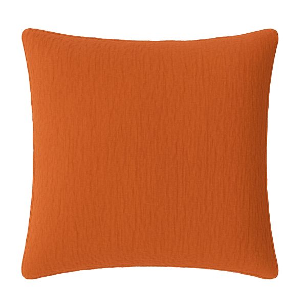 Taie d'oreiller 65x65 cm Gaze de Coton Lavé Safran Minéral