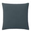 Taie d'oreiller 65x65 cm Gaze de Coton Lavé Bleu Pétrole