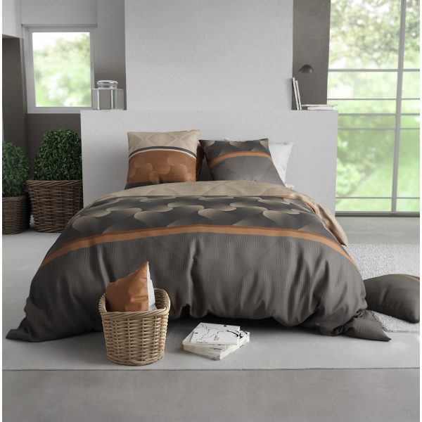 Parure de lit 220x240 cm Coton 57 fils Jaspe