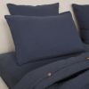 Parure de lit 240x260 cm Gaze de Coton Lavé Bleu Pétrole