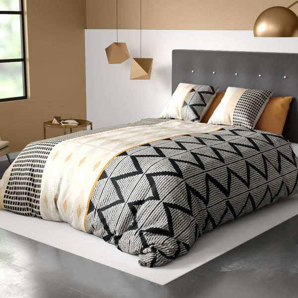 Parure de lit 240x260 cm Coton 57 fils Madi