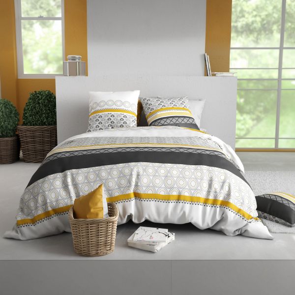 Parure de lit 220x240 cm Coton 57 fils Spira