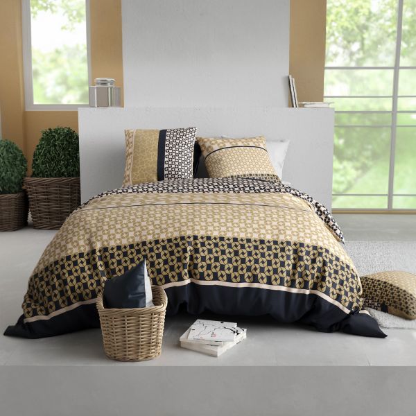 Parure de lit 240x260 cm Coton 57 fils Luxore