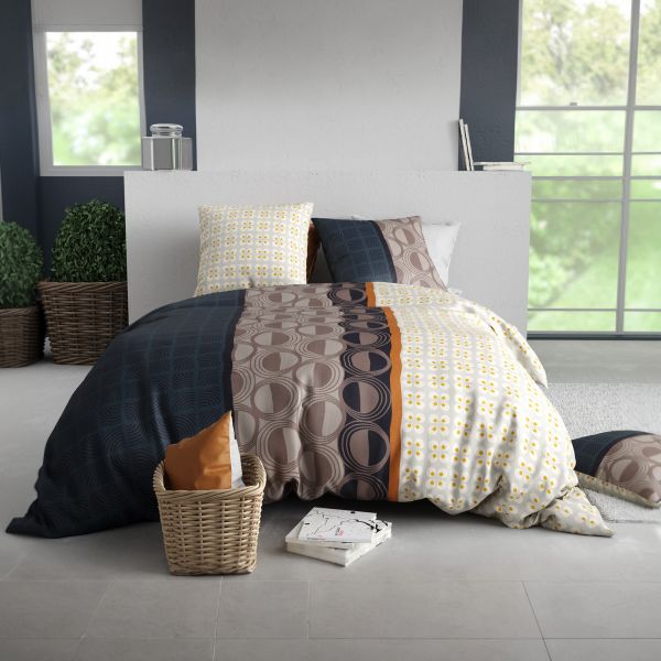 Parure de lit 220x240 cm Coton 57 fils Curtis