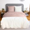 Parure de lit 220x240 cm Microfibre Lavé – Sherpa Rose
