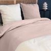 Parure de lit 220x240 cm Microfibre Lavé – Sherpa Rose