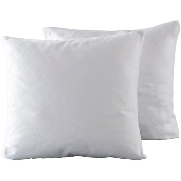 Lot 2 Protèges oreiller 65x65 cm Coton Bouclette éponge – Imperméable Blanc