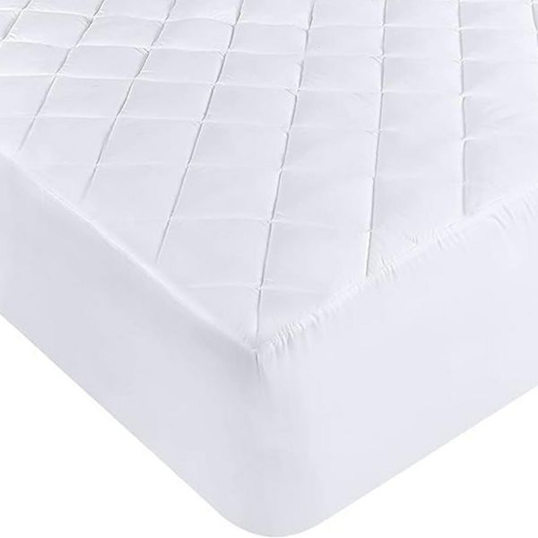 Protège matelas 90x190 cm Polyester Matelasse – Respirant Blanc