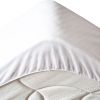 Protège matelas 90x190 cm Polyester Matelasse – Respirant Blanc