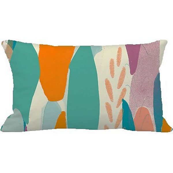 Coussin déco 30x50 cm Coton Coquelicot