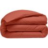 Housse de couette 220x240 cm Percale de Coton Lavé Terre De Sienne