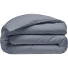 Housse de couette 240x260 cm Percale de Coton Lavé Bleu Forever