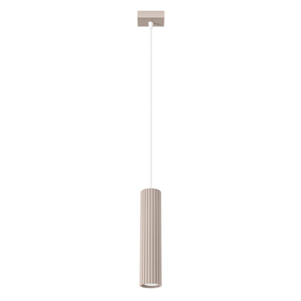 Suspension Aluminium Taupe GU10 1 Karbon