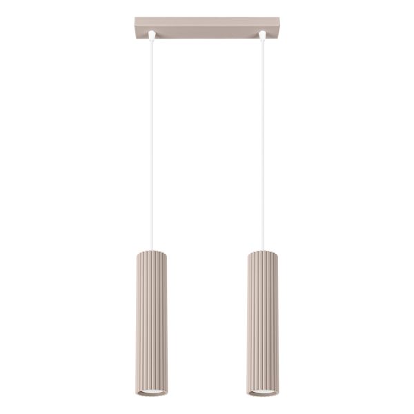 Suspension Aluminium Taupe GU10 2 Karbon