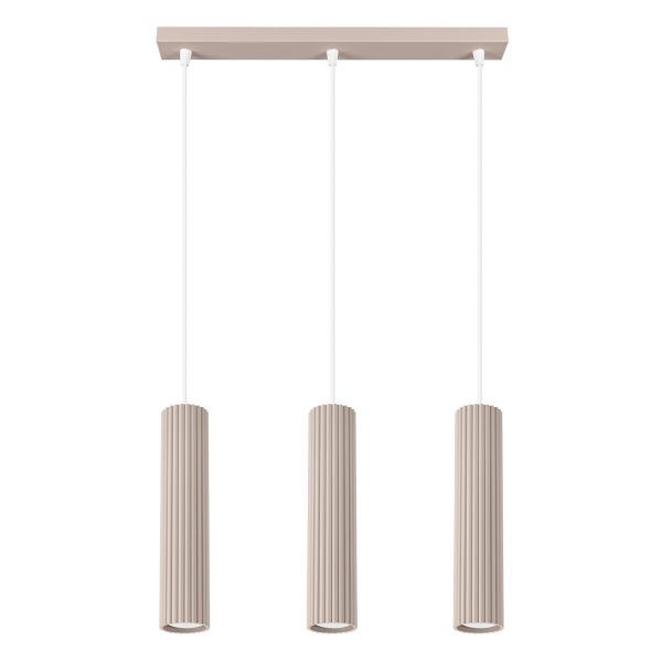 Suspension Aluminium Taupe GU10 3 Karbon