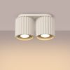 Plafonnier Aluminium Beige GU10 2 Aura